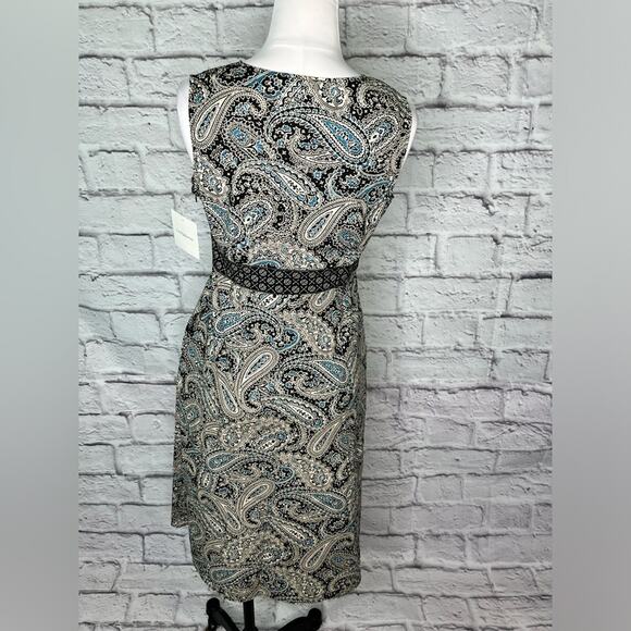 Croft and borrow sleeveless paisley A line dress size 10 petite new with tag - Picture 6 of 10